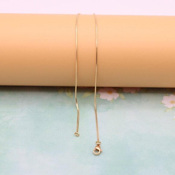 Delicate Rose Gold Snake Chain Necklace,  Elegant Look, XPNL0130 - Picture 9 of 12